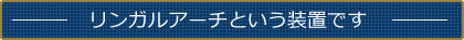 リンガルアーチという装置です。